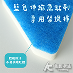 藍色伸縮魚缸刷 專用替換棉 三角